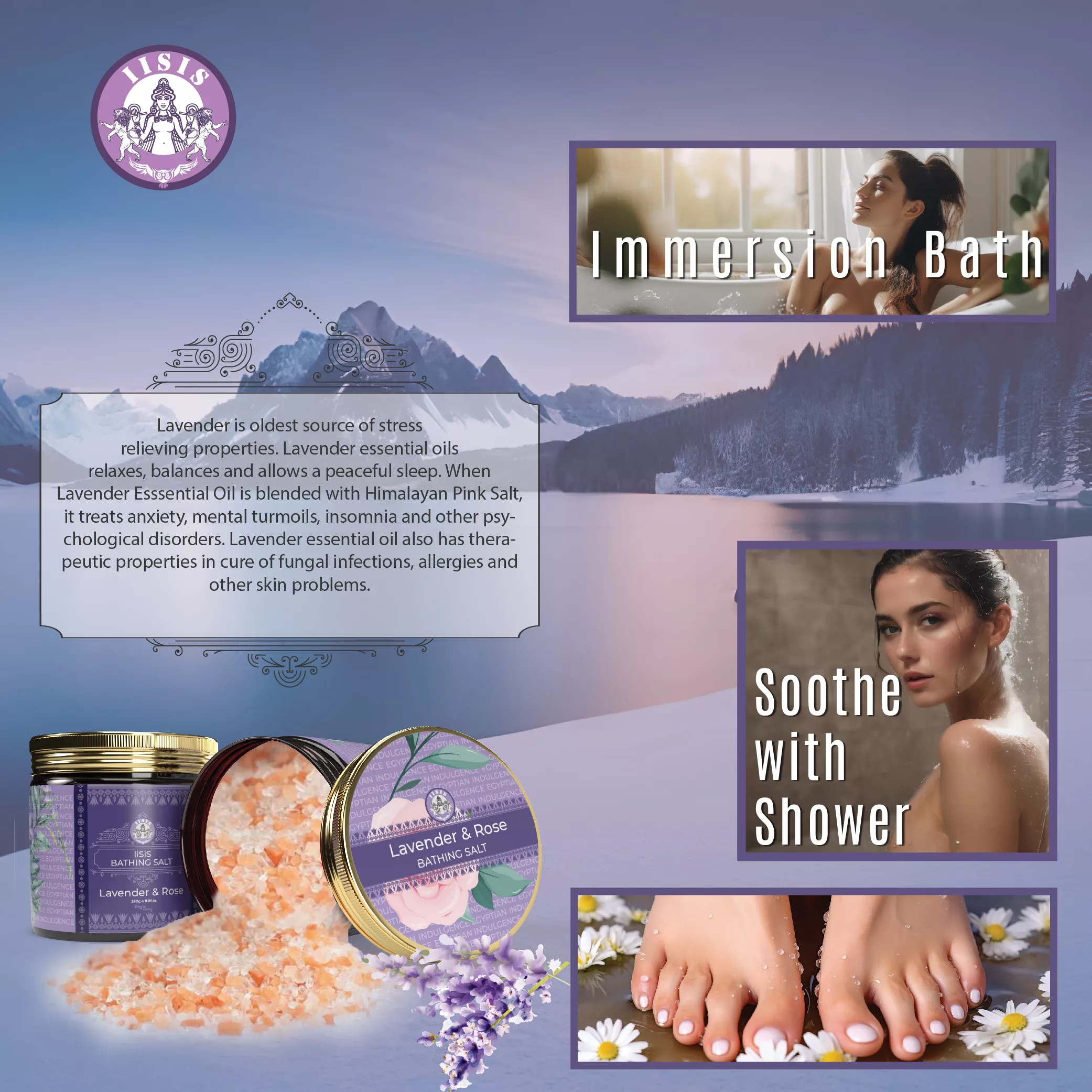 RBV B2B Lavender & Rose Bath Salt (250g) -18 Pcs.